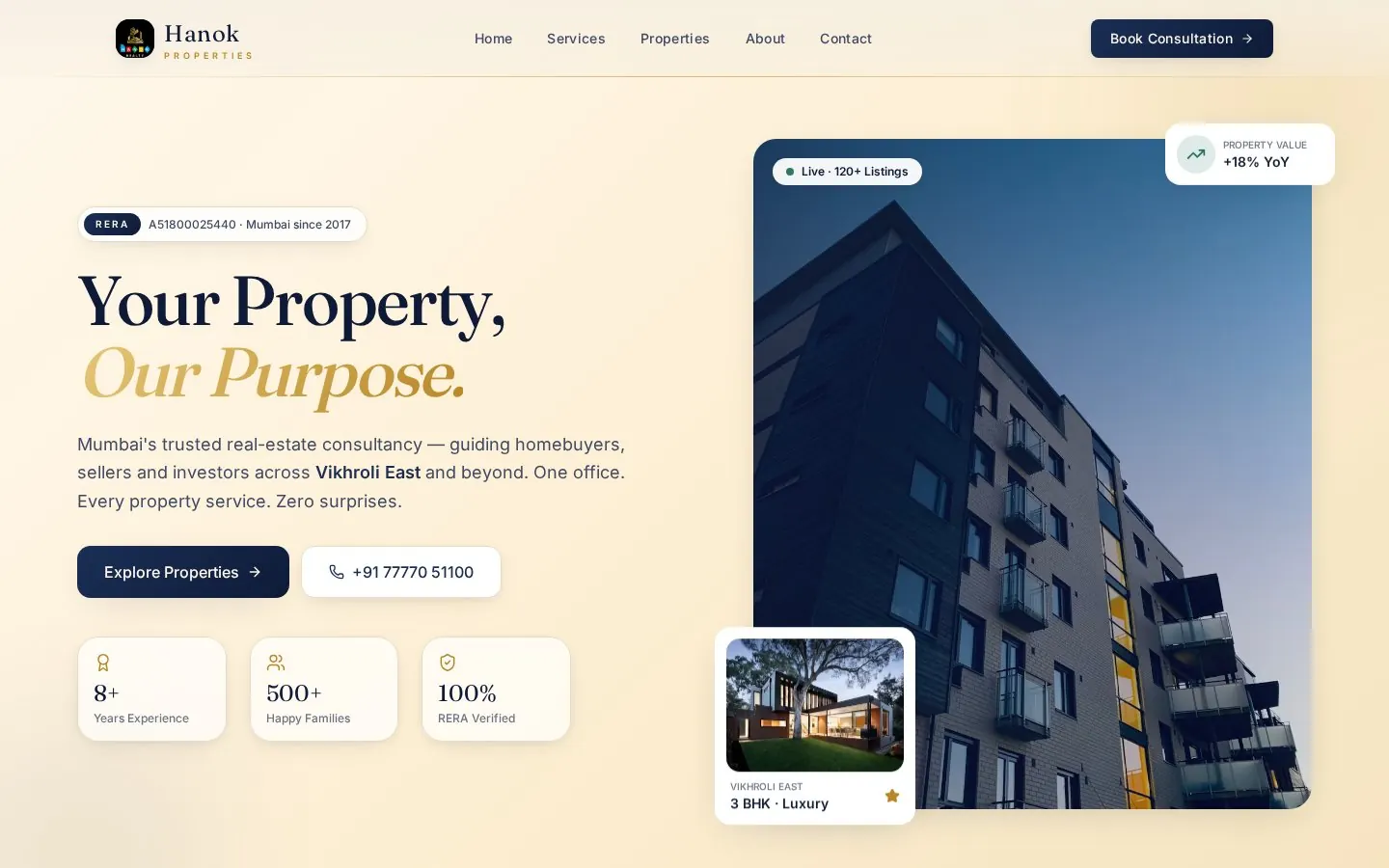 Hanok, Hospitality · Brand Site